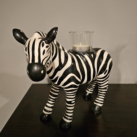 Partylite African Inspiration Zebra Candle Holder - Picture 1 of 5